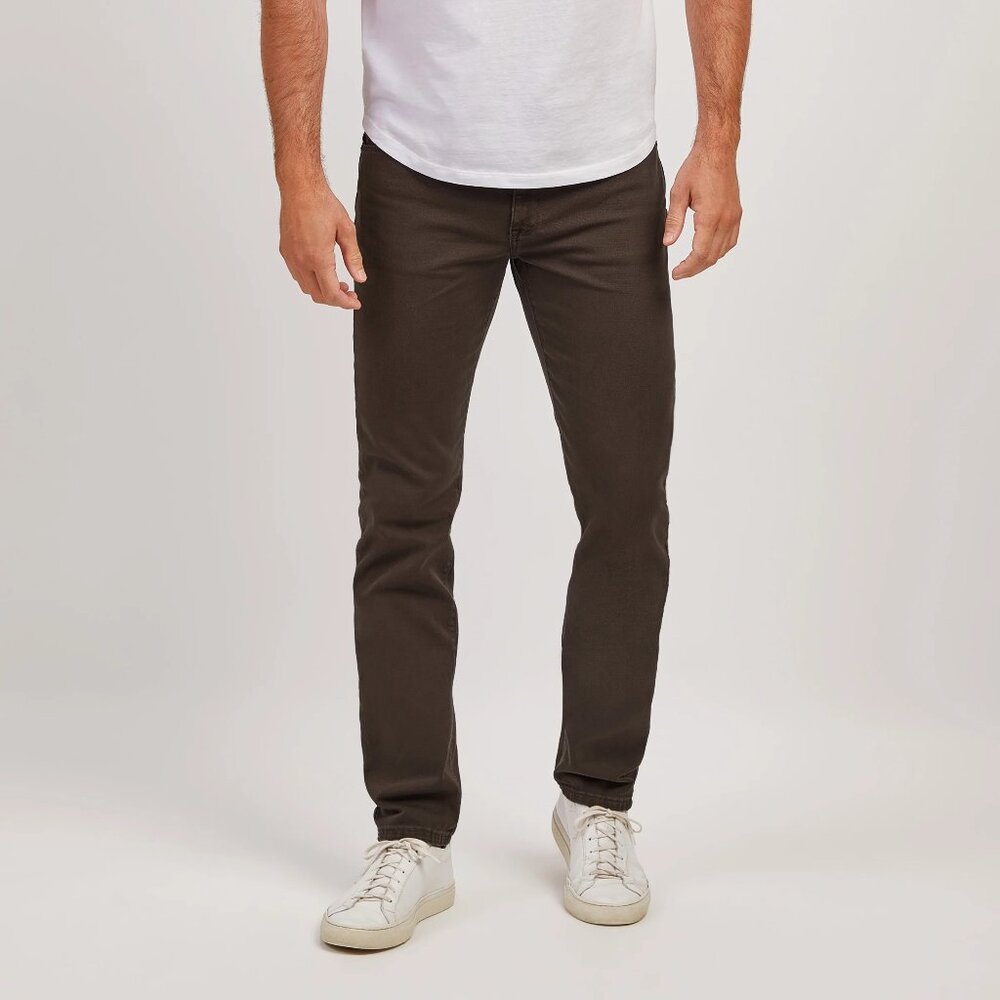 $129 NEW Mott & Bow Mercer Slim Mocha Soft Twill 31x32 AG Tellis Mugsy Stretch